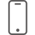 Phone symbol in medium gray color